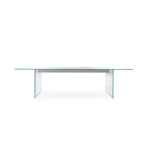 Table de réunion contemporaine - AIR - Gallotti&Radice - en verre / en verre trempé / en métal