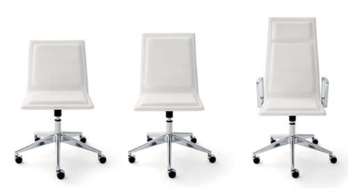 Chaise de bureau contemporaine - OFX 09 - Gallotti&Radice - en cuir / tapissée / réglable