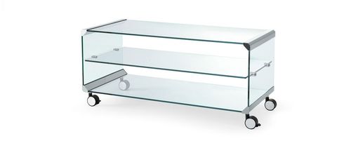 Table basse contemporaine - GEORGE - Gallotti&Radice - en verre / en verre trempé / en acier inoxydable