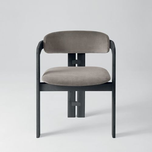 Chaise contemporaine - 0414  - Gallotti&Radice - d'intérieur / en velours / en frêne