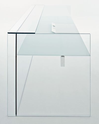 Banque d'accueil en inox - AIR HALL - Gallotti&Radice - en verre