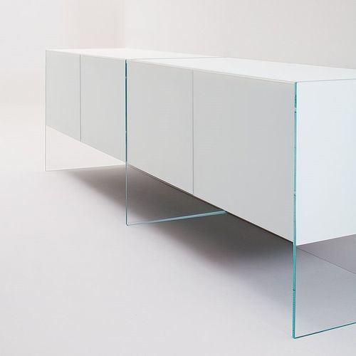 Buffet contemporain - AIR - Gallotti&Radice - en verre / face en verre trempé / en mélaminé