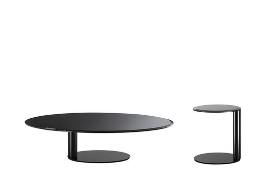 Table basse contemporaine - OTO - Gallotti&Radice - en métal / en métal laqué / ronde