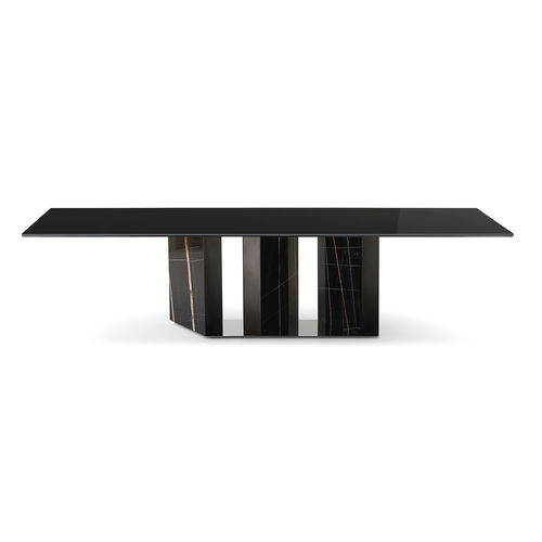 Table de réunion contemporaine - PLATIUM - Gallotti&Radice - en métal / en marbre / en cristal