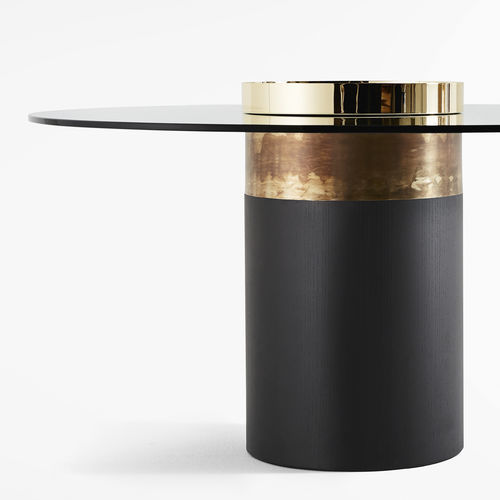 Table à manger contemporaine - HAUMEA-T - Gallotti&Radice - en bois / en métal / en cristal