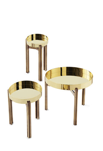 Table basse contemporaine - TWELVE - Gallotti&Radice - en marbre / en laiton / rectangulaire