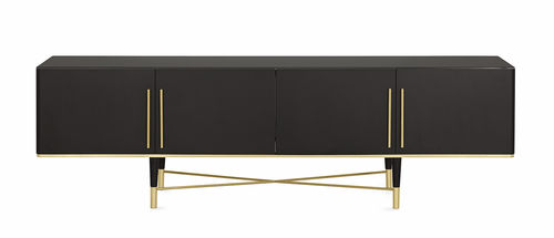 Buffet contemporain - TAMA CREDENCE - Gallotti&Radice - en bois / avec étagère / noir