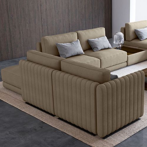 Canapé modulable - SOFTCASE 02 - Febal Casa - contemporain / en tissu / marron