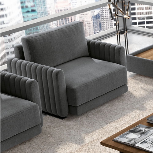 Fauteuil contemporain - SOFTCASE - Febal Casa - en tissu / gris / professionnel
