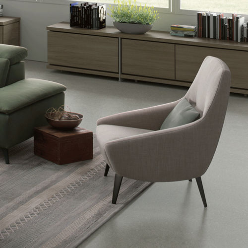 Fauteuil contemporain - DELTA - Febal Casa - en tissu / à dossier haut / gris