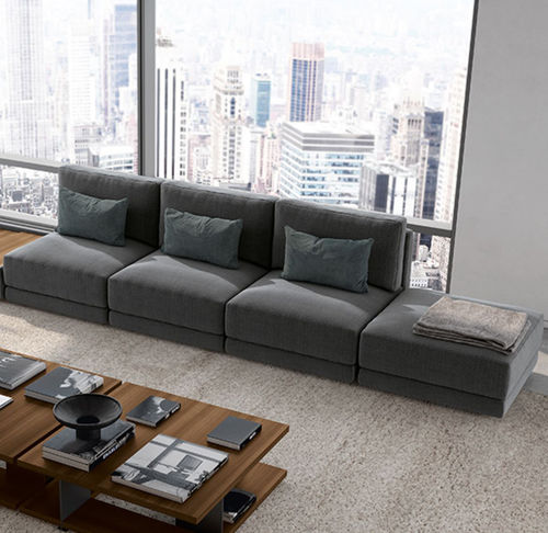 Canapé modulable - SOFTCASE 01 - Febal Casa - contemporain / en tissu / gris
