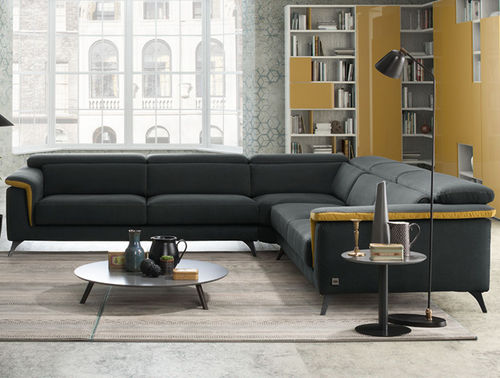 Canapé d'angle - PLATEALE - Febal Casa - contemporain / en cuir / marron