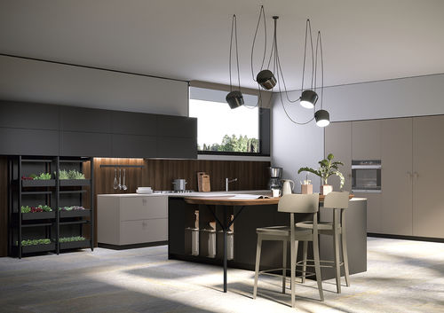 Cuisine contemporaine - EGO - Febal Casa - en bois / en marbre / en métal