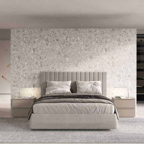 Lit double - SOFTCASE - Febal Casa - contemporain / tapissé / avec tête de lit