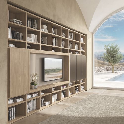 Bibliothèque modulable - TRENTA 02 - Febal Casa - haute / contemporaine / professionnelle