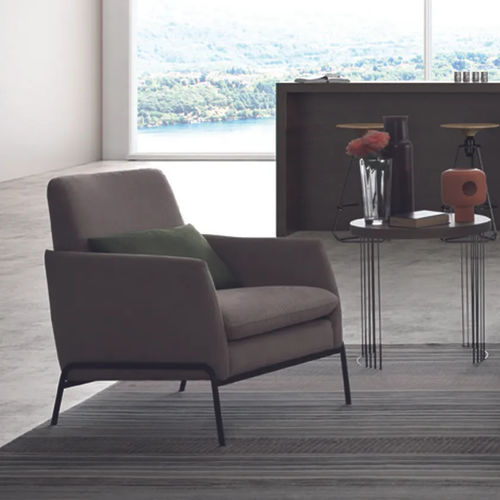 Fauteuil contemporain - BELGRADO - Febal Casa - en tissu / avec coussin amovible / gris