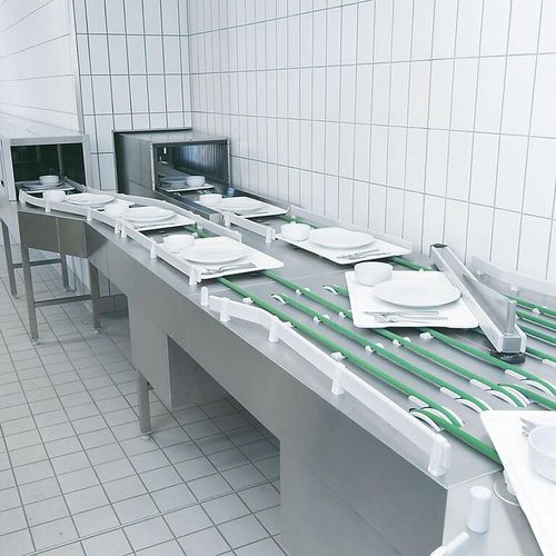 Lave-vaisselle à convoyeur - TRAY MERGE - MEIKO - pour cuisine professionnelle / à poser