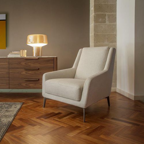 Fauteuil contemporain - PUELLA - caliaitalia - en cuir / en tissu / en pin
