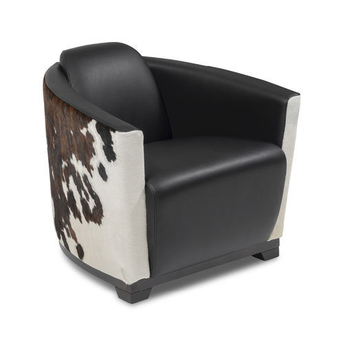 Fauteuil contemporain - HOTEL - caliaitalia - en cuir / en peau de vache / en tissu