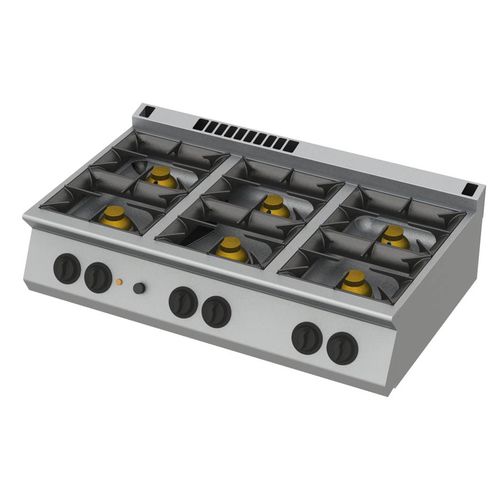 Table de cuisson à gaz - 060G/S-7 - ROSINOX - professionnelle / 6 foyers / à poser