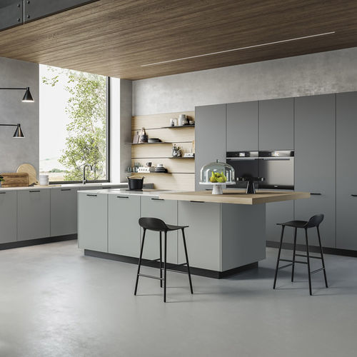 Îlot de cuisine en orme - D20 - DOIMO CUCINE - en composite / gris