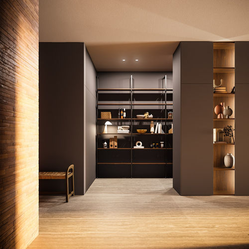 Étagère murale - Aspen + D23 - DOIMO CUCINE - contemporaine / en noyer / pour cuisine
