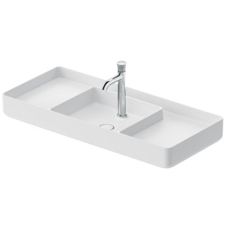 Vasque à poser - 238110 - DURAVIT - en céramique / brillante / rectangulaire