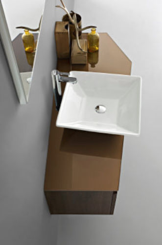 Meuble vasque suspendu - JOY: 02 - Cerasa - en bois / en cristal / contemporain