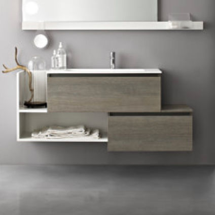 Meuble vasque mural - JOY: 04 - Cerasa - en chêne / en marbre / contemporain