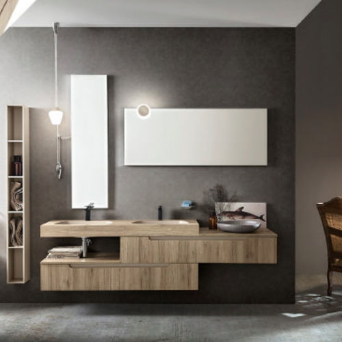 Meuble vasque double - RYO: 01 - Cerasa - mural / en bois / contemporain