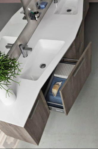 Meuble vasque double - VELVET: 03 - Cerasa - mural / en bois / contemporain