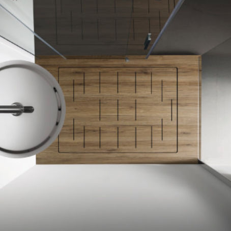 Receveur de douche rectangulaire - Cerasa - à poser / en Solid Surface / antidérapant