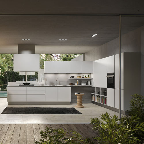 Cuisine contemporaine - URBAN 4.0 - Record Cucine - en chêne / en bois laqué / sans poignée