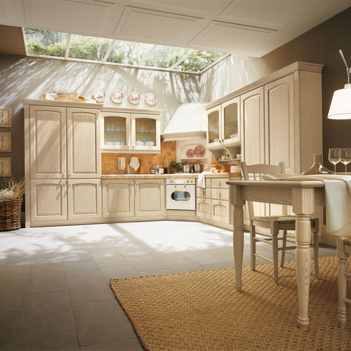 Cuisine classique - NENE' 2.0 - Record Cucine - en bois massif / en frêne / avec poignée