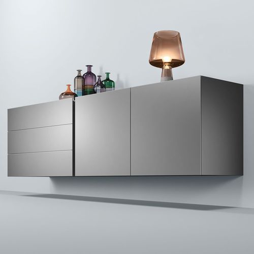 Buffet mural - JOREL - interlübke - contemporain / en aluminium laqué / modulable