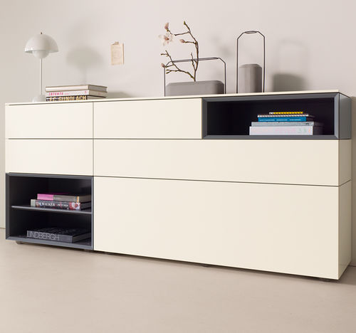 Buffet haut - CUBE CHANGE   - interlübke - contemporain / en bois laqué / par Werner Aisslinger