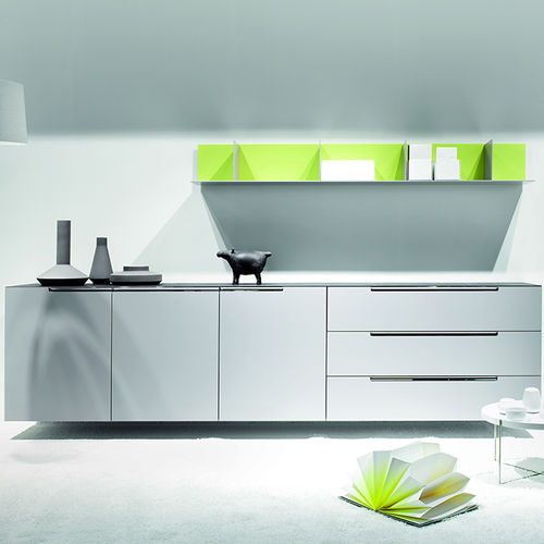 Buffet contemporain - MELL - interlübke - en bois laqué / en acier