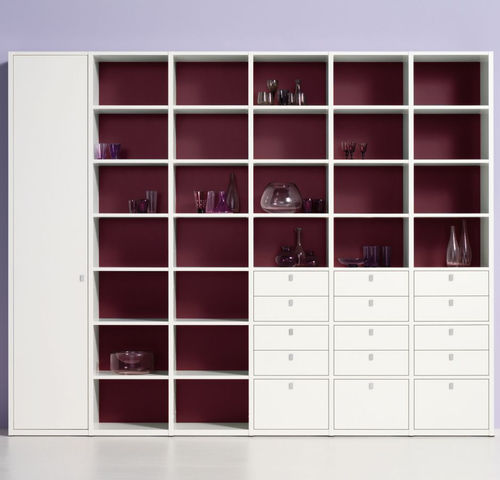 Buffet haut - STUDIMO - interlübke - contemporain / en bois laqué / avec étagère