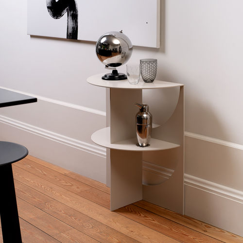 Console contemporaine - PICAL  - interlübke - en métal laqué / avec piètement en métal laqué / demi-lune