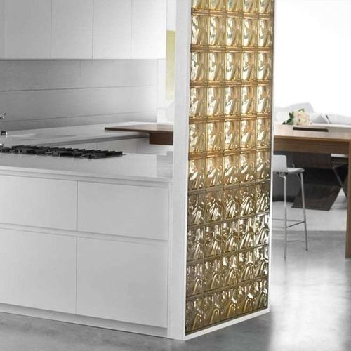 Brique de verre carrée - 664 CLARITY - SEVES GLASSBLOCK - lisse / 3D / murale