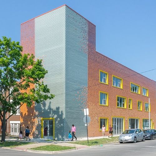 Brique de verre carrée - 1919/8 30F CLEARVIEW - SEVES GLASSBLOCK - lisse / sablée / pour façade