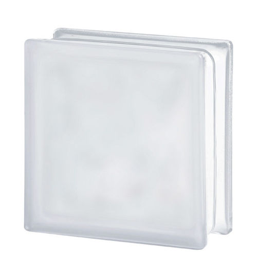 Brique de verre carrée - CLEAR 1919/8 WAVE SAHARA 2S - SEVES GLASSBLOCK - lisse / pour façade