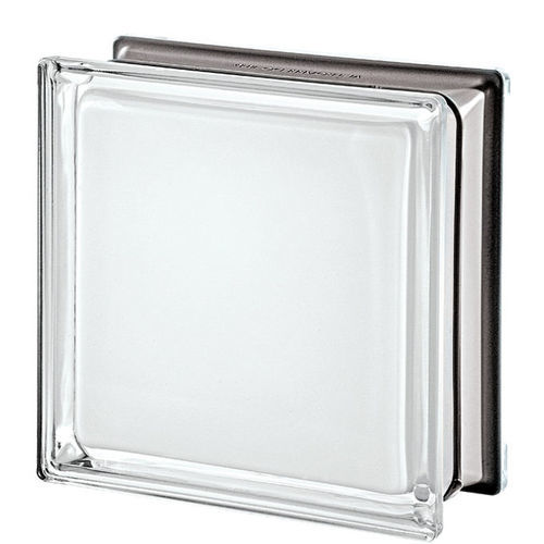 Brique de verre carrée - WHITE Q19  - SEVES GLASSBLOCK - lisse / métallisée / pour plancher