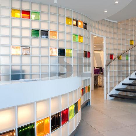 Brique de verre carrée - GIADA Q19  - SEVES GLASSBLOCK - métallisée / lisse / pour plancher