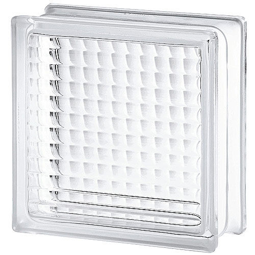 Brique de verre carrée - CLEAR 1919/8 CROSS SMALL - SEVES GLASSBLOCK - structure / murale / à haute transmission de lumière