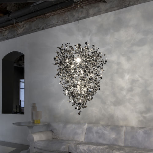 Lustre design original - ARGENT - TERZANI - en métal / professionnel / sculptural