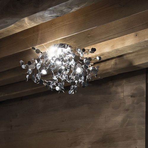 Plafonnier contemporain - ARGENT - TERZANI - en métal / à LED / halogène