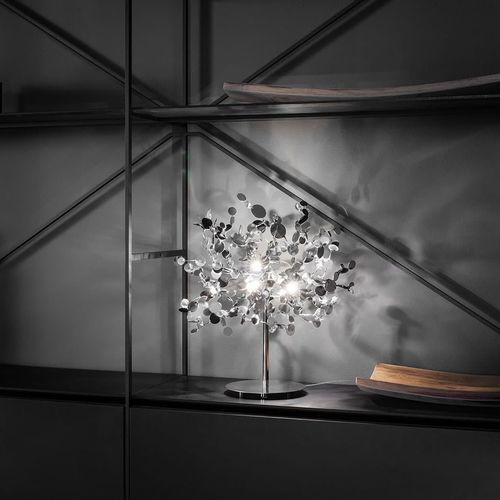 Lampe de table - ARGENT - TERZANI - en acier inoxydable / design original / d'intérieur