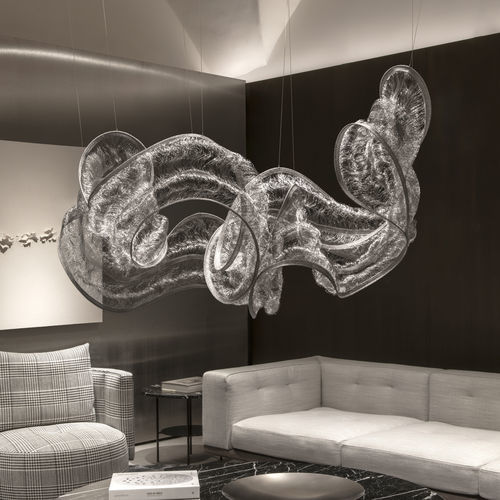 Lampe sculpturale - GENESIS - TERZANI - suspension / en acier inoxydable / en acier