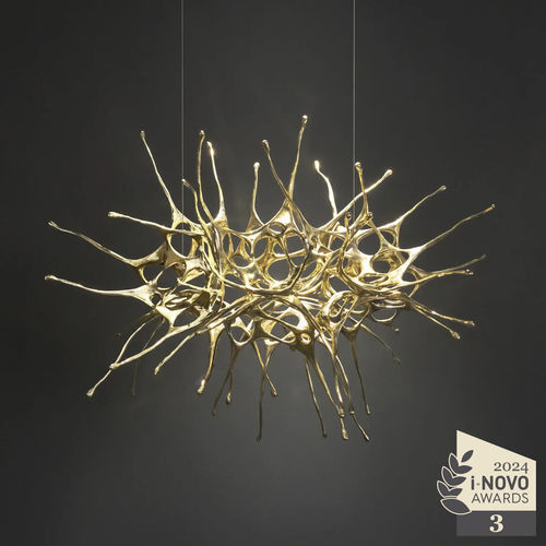 Lampe sculpturale - DRAGON - TERZANI - suspension / en laiton poli / en laiton